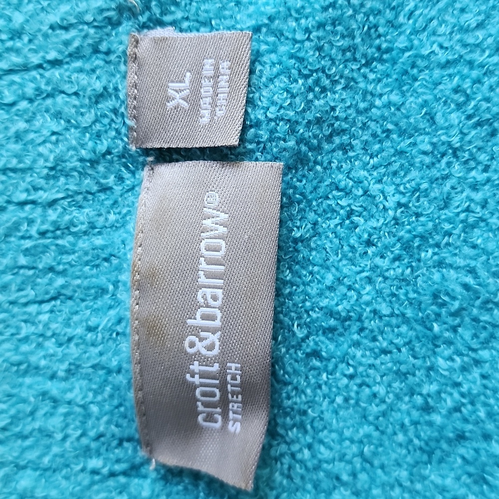 🩵 Croft & Barrow Turquoise Knit Sweater XL - Picture 2 of 4